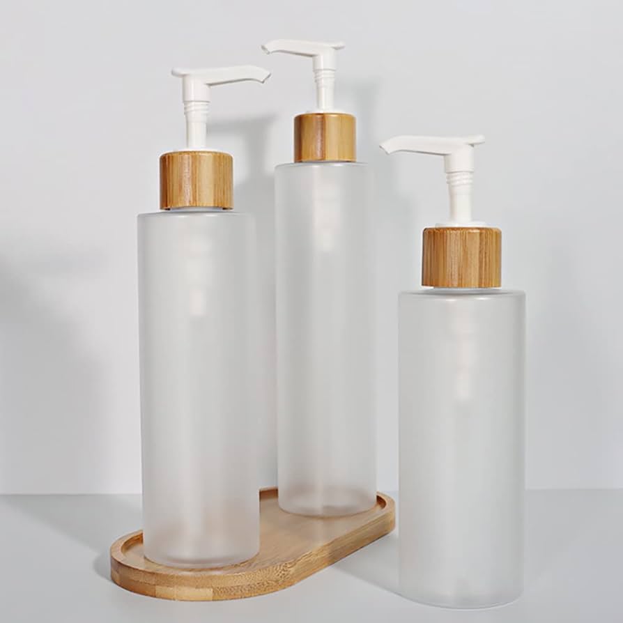 Amazon｜GSHLLO 150ml 曇りガラスポンプボトル 空の詰め替え可能
